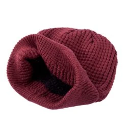 Trakker Plum Textured Fishing Beanie -TRAKKER Store trakker plum textured lined beanie 3