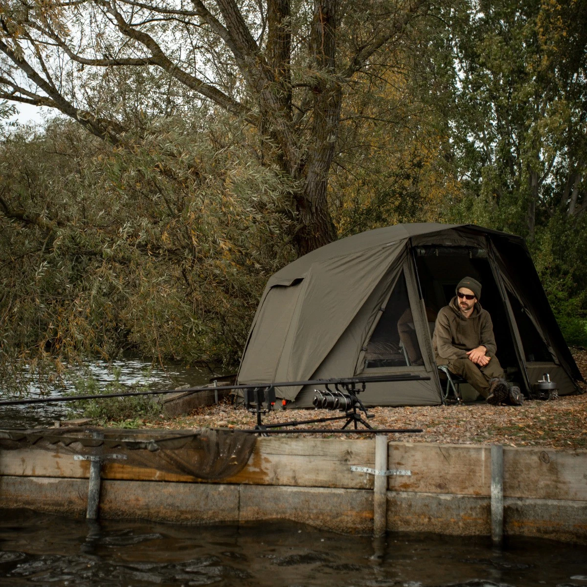Trakker Tempest 150 Fishing Bivvy Aquatexx EV 1.0 Skull Cap Wrap 4 Trakker Tempest 150 Fishing Bivvy Aquatexx EV 1.0 Skull Cap Wrap - Image 2